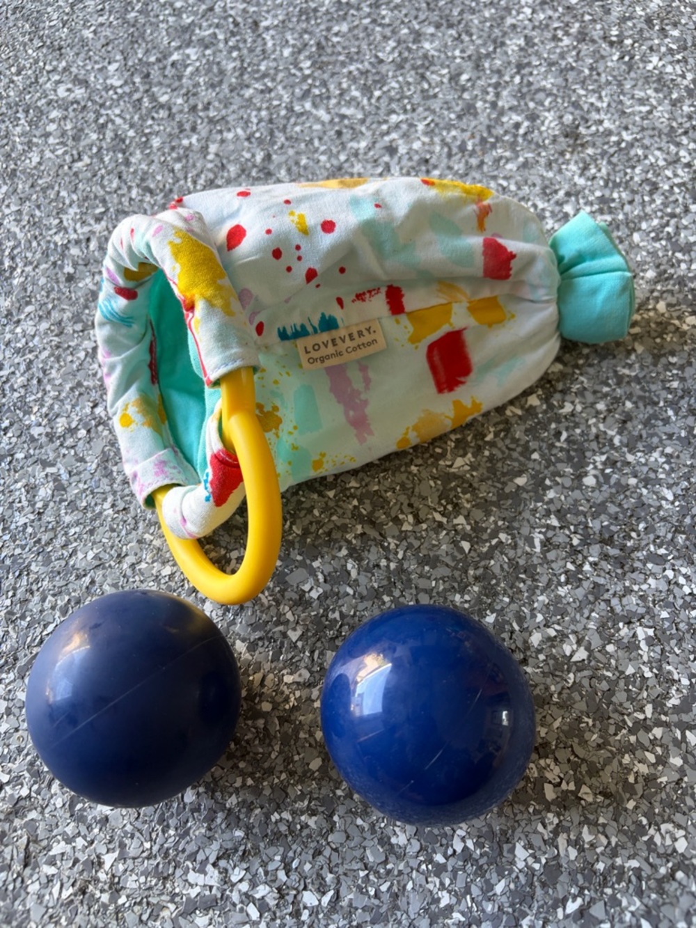 Lovevery Opposites Balls Heavy and Light with pouch Montessori